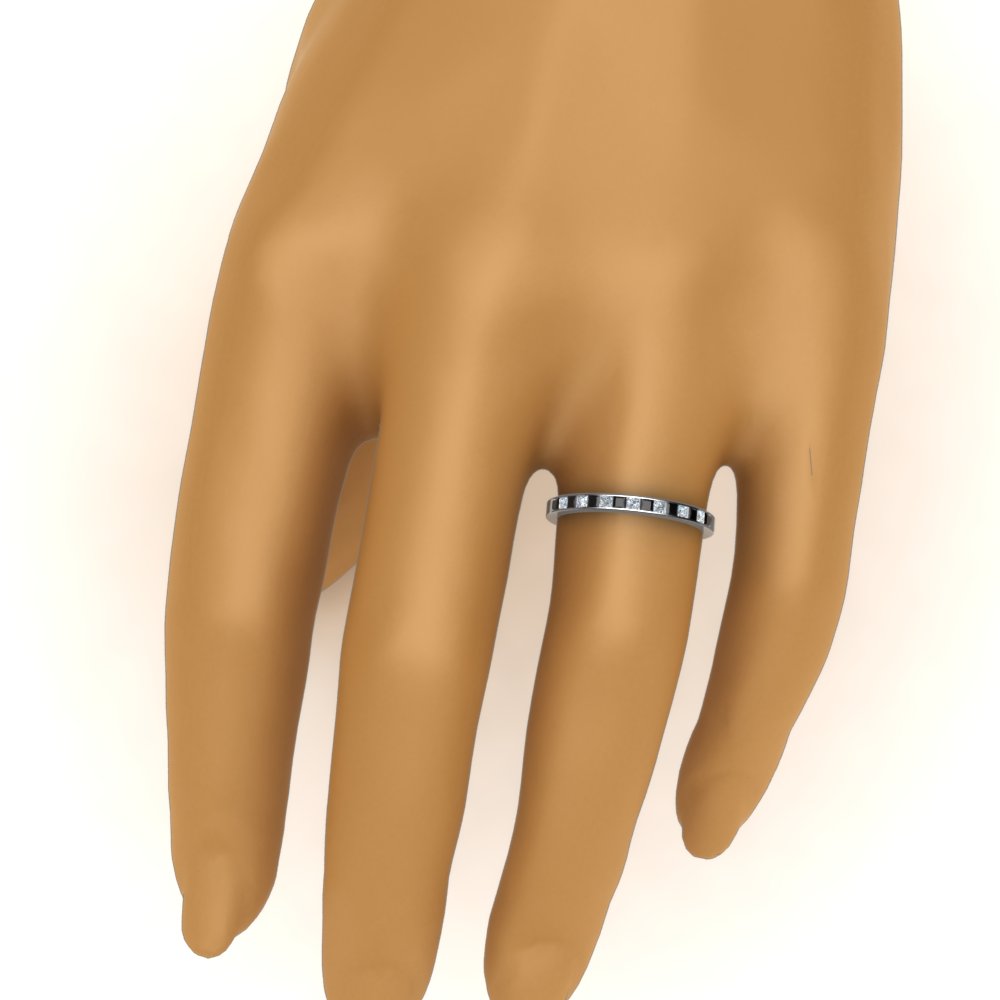 0.25 Ct. Princess Channel Wedding Band