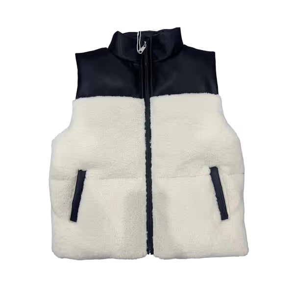 Tweenstyle by Stoopher - SHERPA/PLEATHER PUFFER VEST