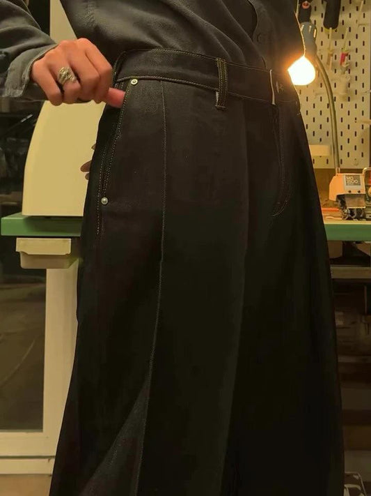 Men's Classic Pocket Denim Wide-Leg Jeans