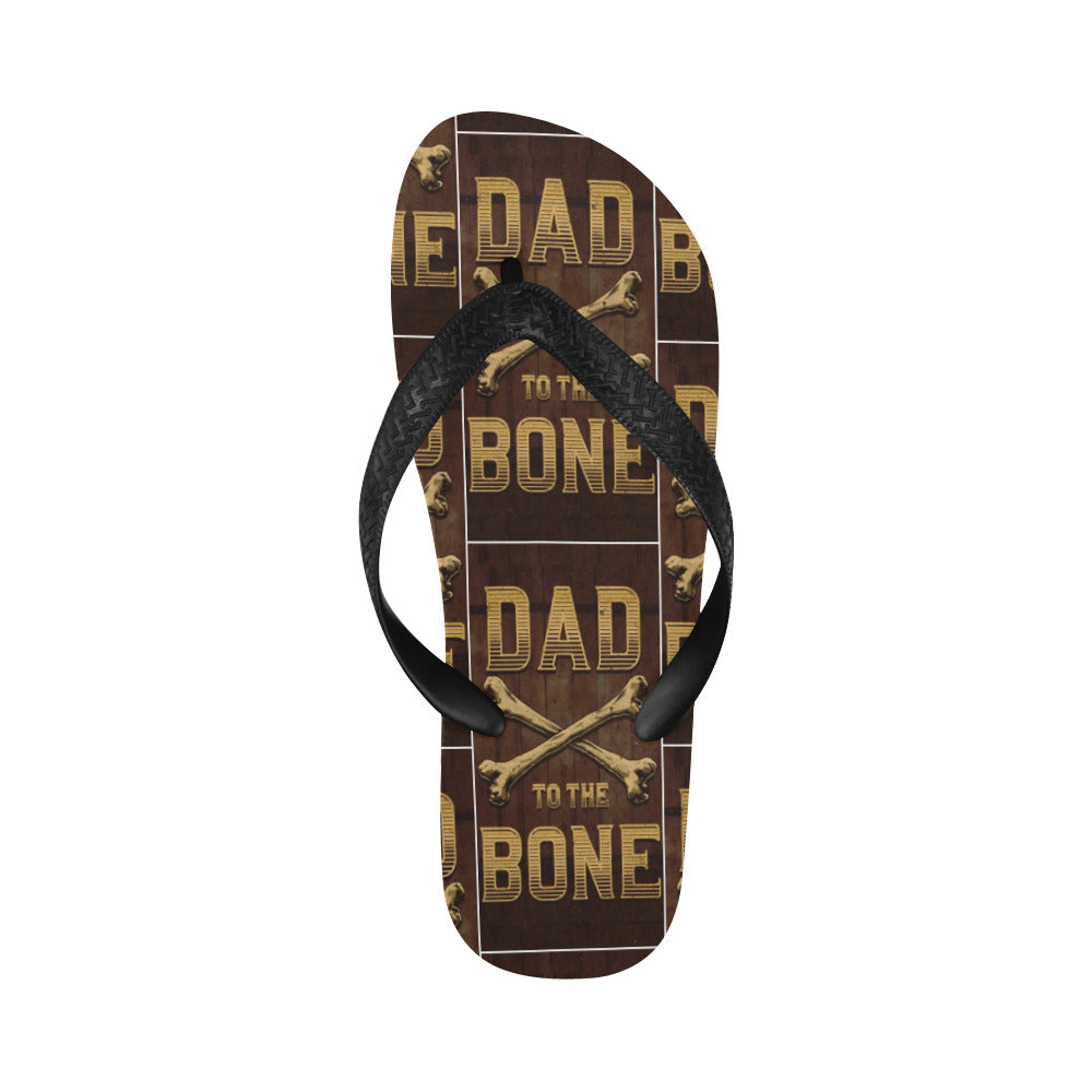 Dad to the Bone Brown Flip Flops (Made in USA)