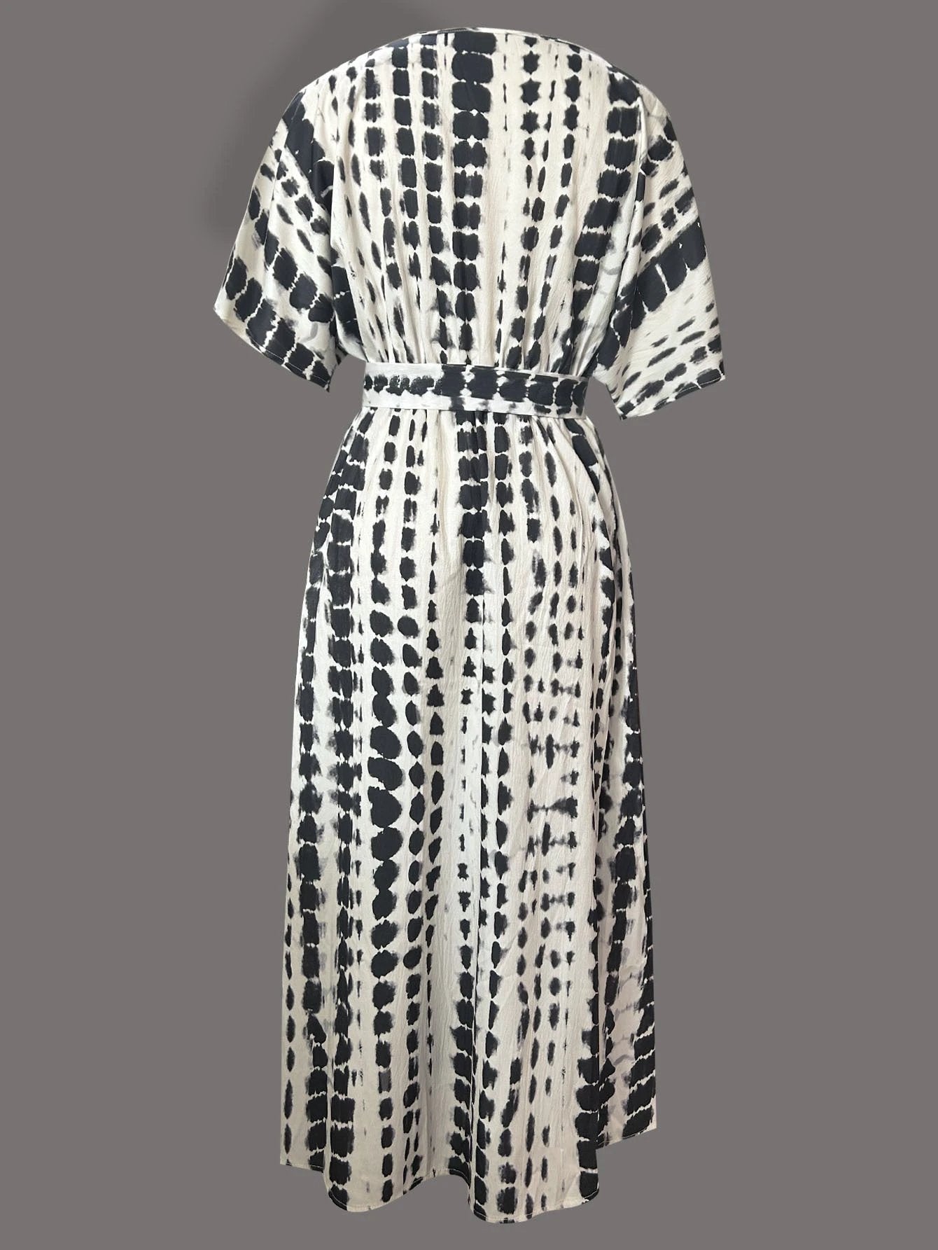 Tie-dye Pattern Printed Beach Cover-up Coat Robe Dress