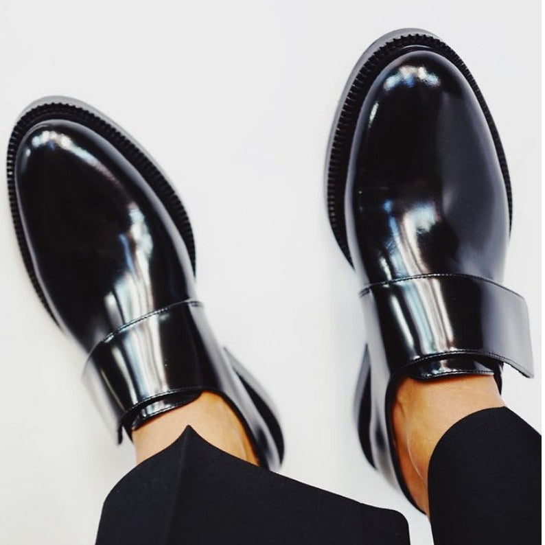 Women's Round Head Velcro Casual Heels