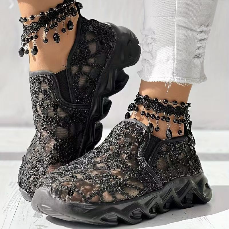 Women's Color Mesh Casual Sneaker