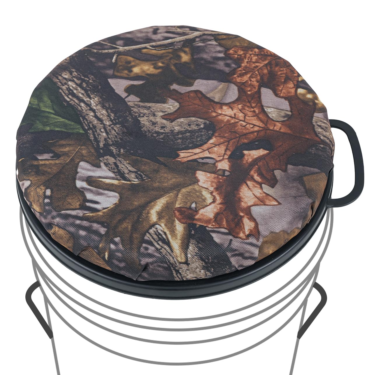 ZAIXIA 5 Gallon Bucket Seat 360-Degree Swivel Seat Foam Cushion Bucket Seat Lid with Waterproof Cover for Dove Duck Hunting Fishing Baseball Gardening and Camping