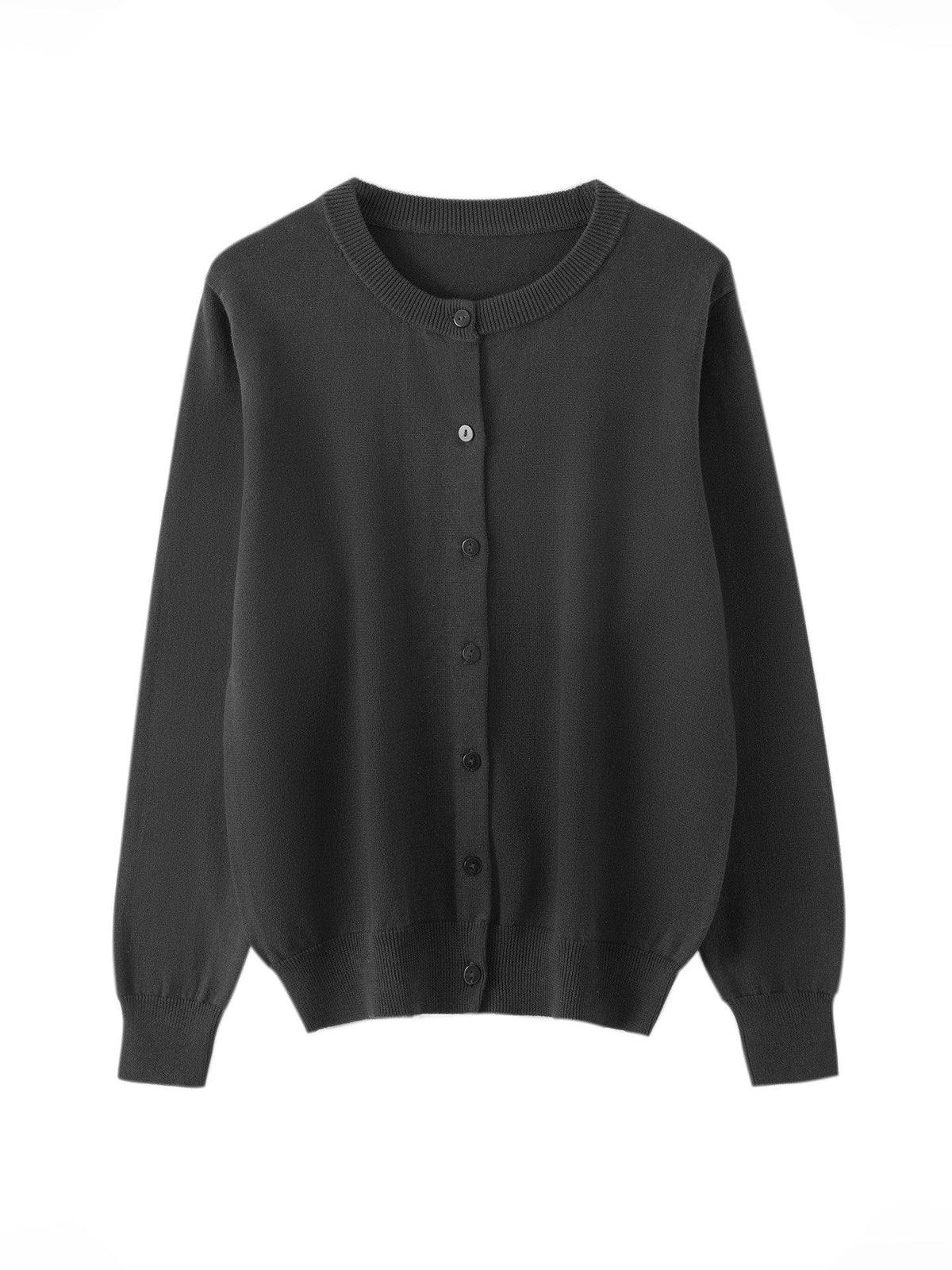 Thin Round-neck Versatile Sweater Jacket