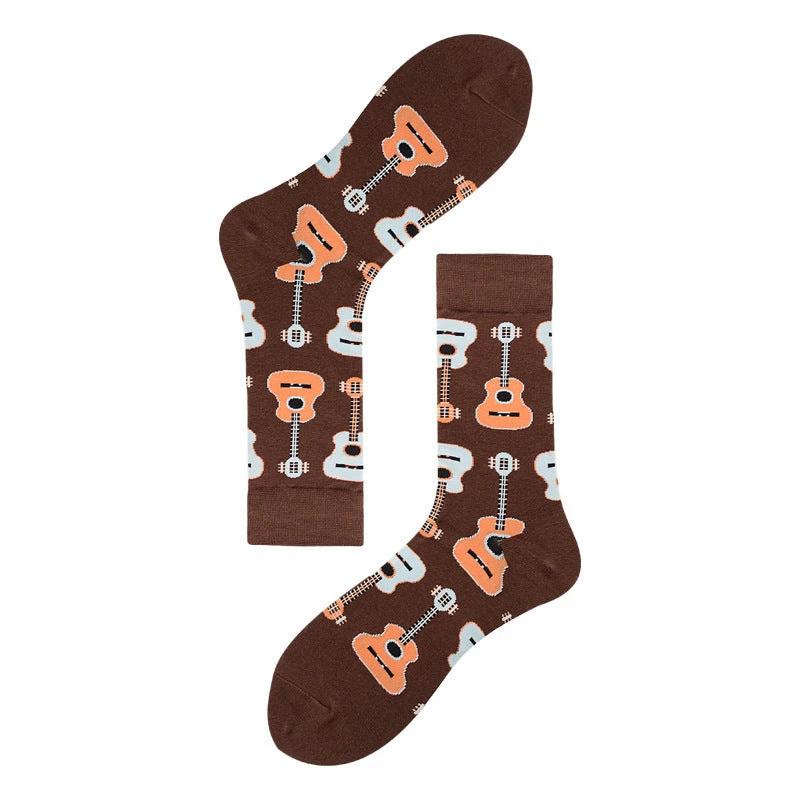 Men's Colorful Guitar Cotton Socks