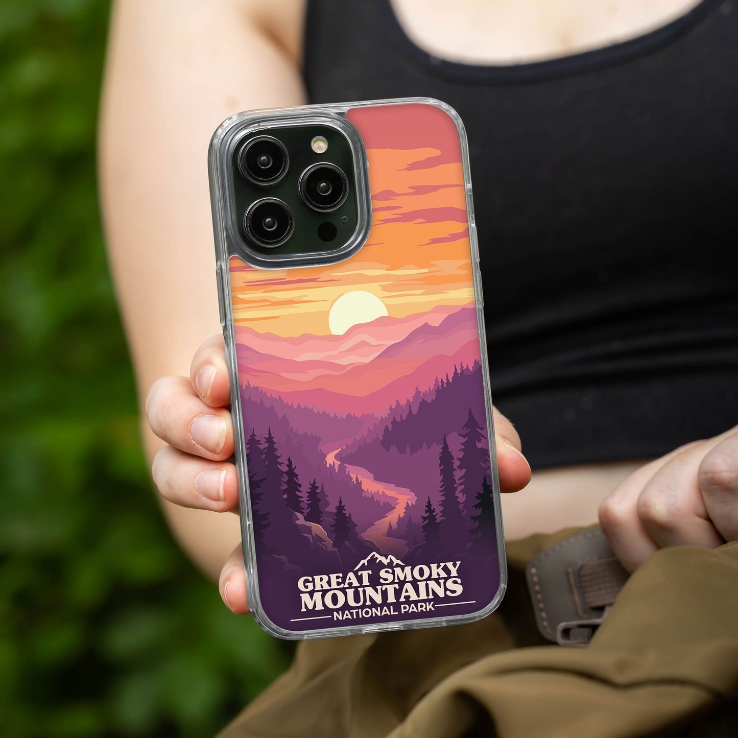 National Parks Great Smoky Mountains HD Apple iPhone 13 Series Mag-Safe Phone Case