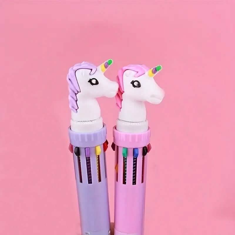 10 Color Ballpoint Pen Kawaii Stationery Cute Pen