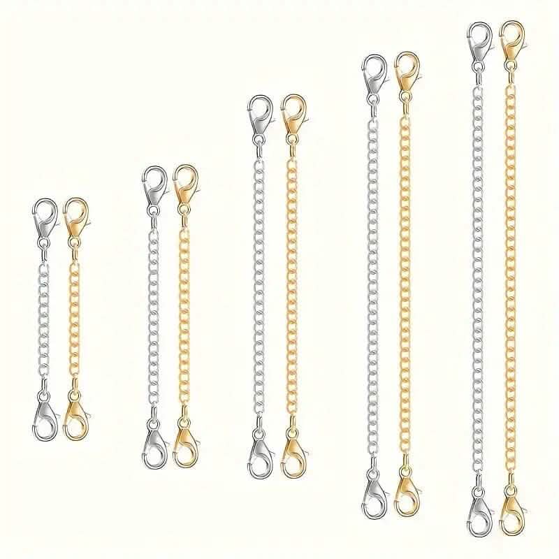 10-Pieces: Stainless Steel Chain Extender