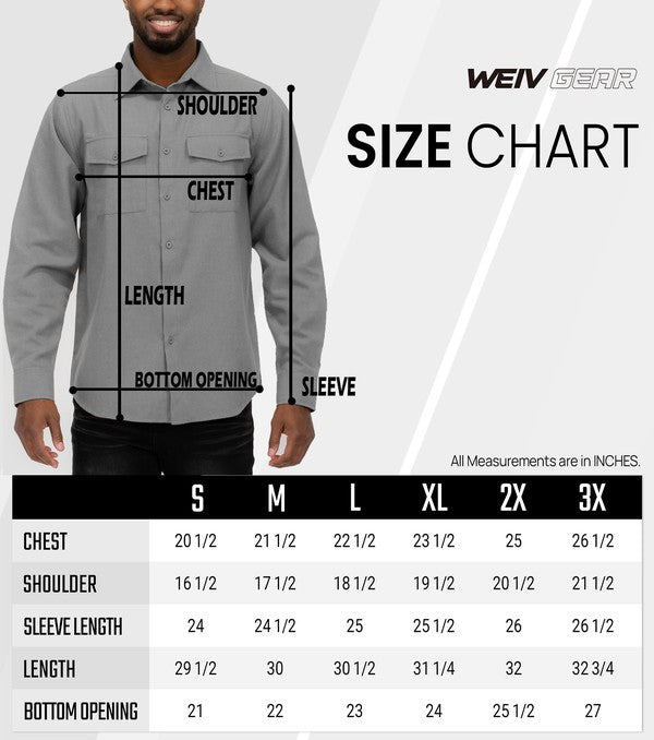 Camisa de franela lisa Weiv para hombre