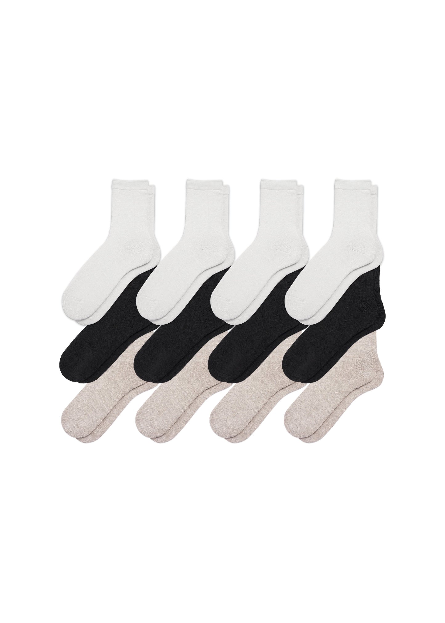 12-Pack Men's Hemp Crew Socks