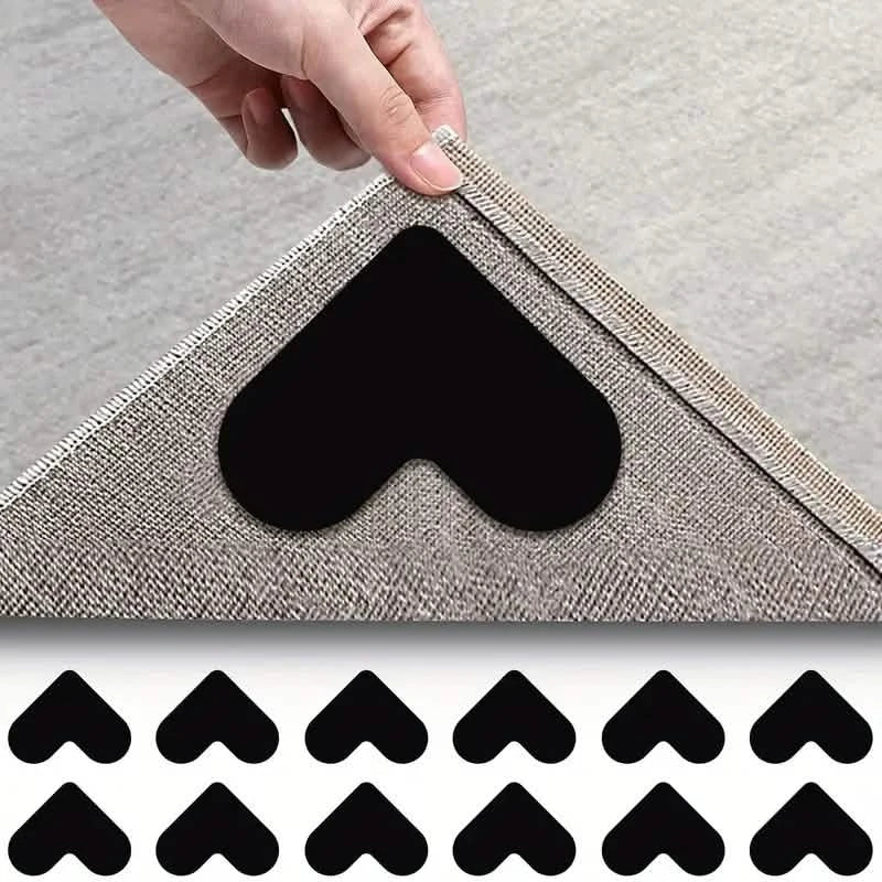 12-Pieces: Double Sided Non-Slip Rug Pads Rug Tape Stickers