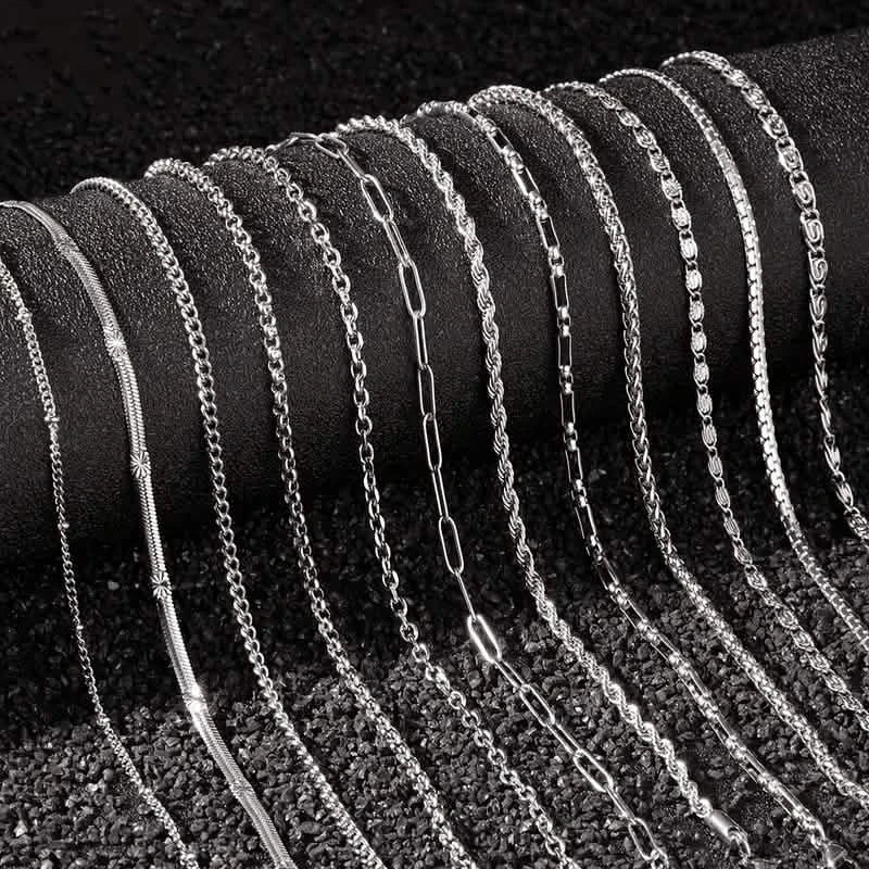 12-Pieces: Stainless Steel Clavicle Necklace Set