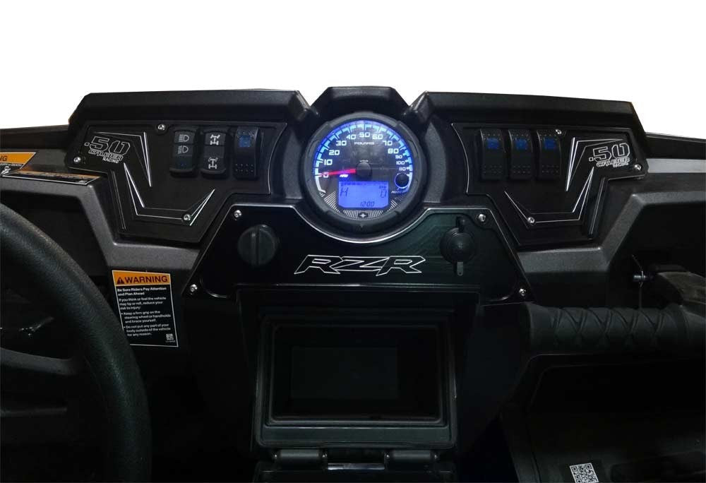 XP1000 3 piece Dash Panel Black with switches