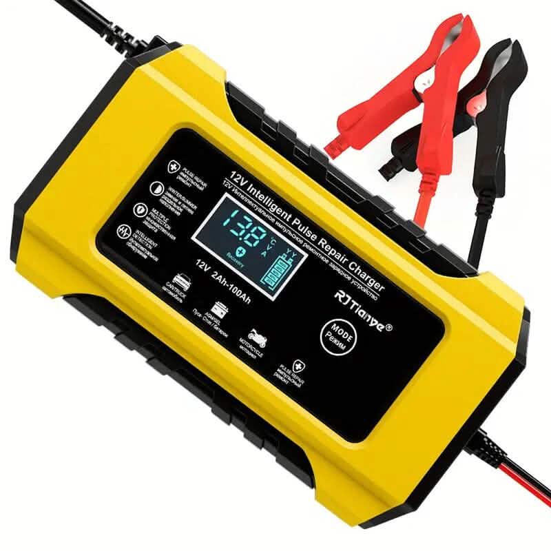 12V Intelligent Pulse Repair Smart Battery Charger with LCD Display
