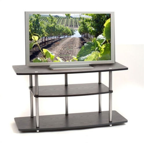 Soporte de TV de pantalla plana negro de 42 pulgadas de Convenience Concepts