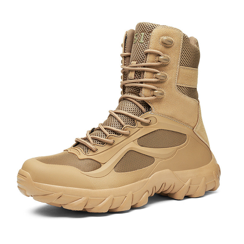 Men's Extended-Size High-Top Military Boots
