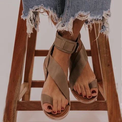 Women's Plus Size Roman Flat Sandals