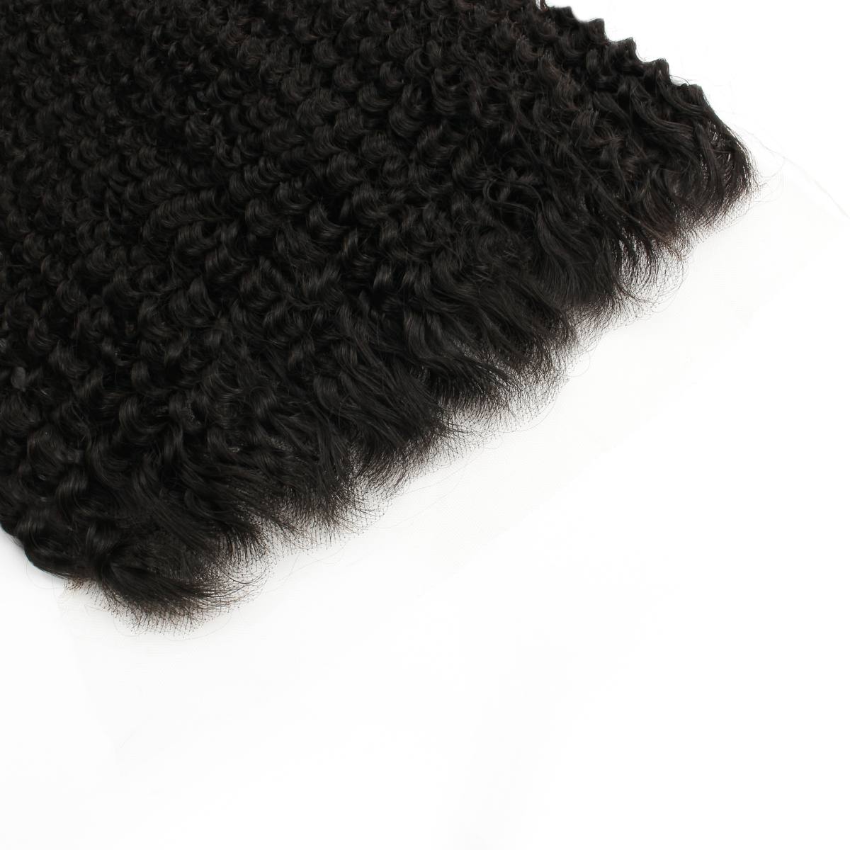 Frontal de cabello humano Jerry Curl 13x6 HD Lace