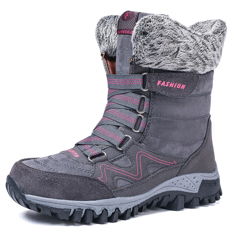 High-Top Velvet Padded Snow Boots