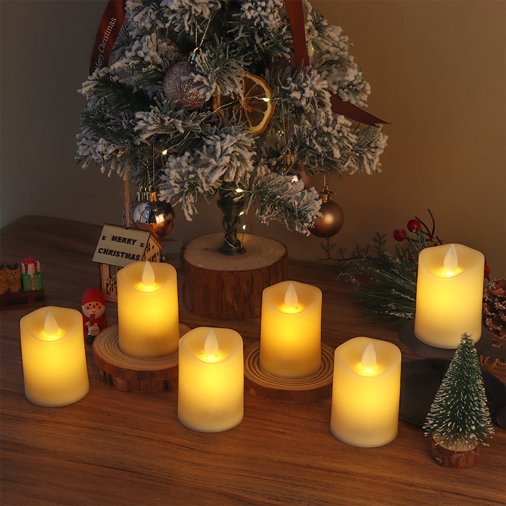 2"x2.8" tall Battery Candle (Set of 6)