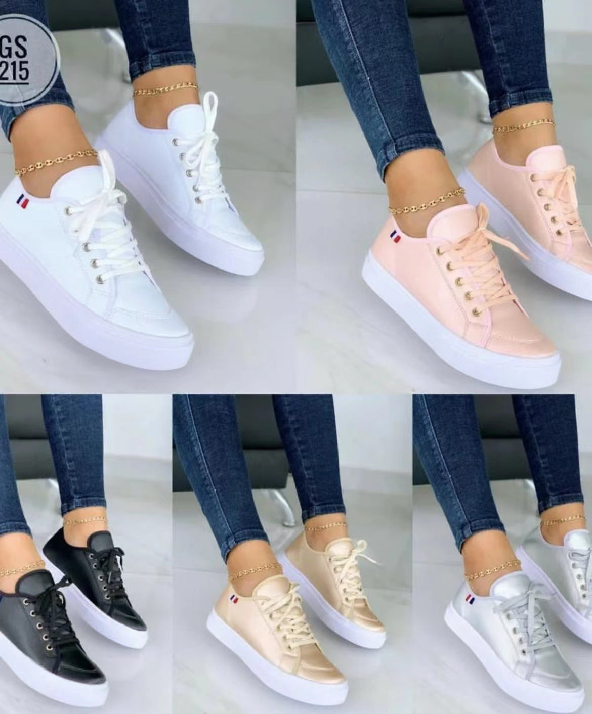 Women's Round-Toe Platform Casual Shoes