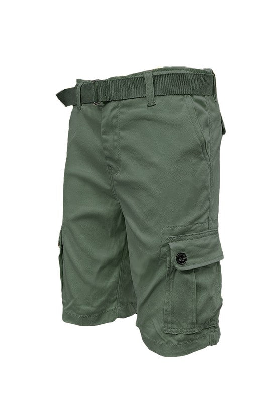 Weiv Pantalones Cortos Cargo para Hombre con Cinturón