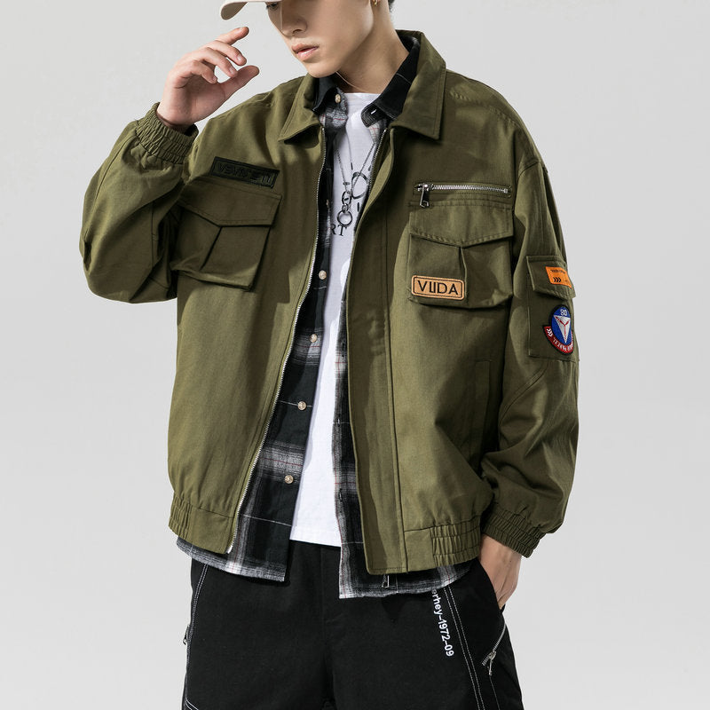 New Loose Casual Workwear Bomber Jacket