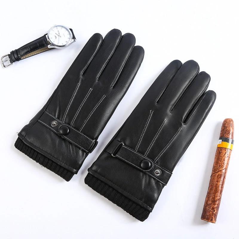Men's PU Autumn and Winter Touch Screen Gloves