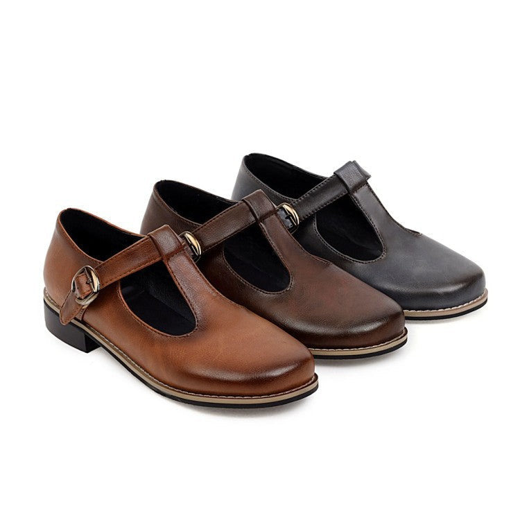 Women's Round-Toe Mary Jane Flats