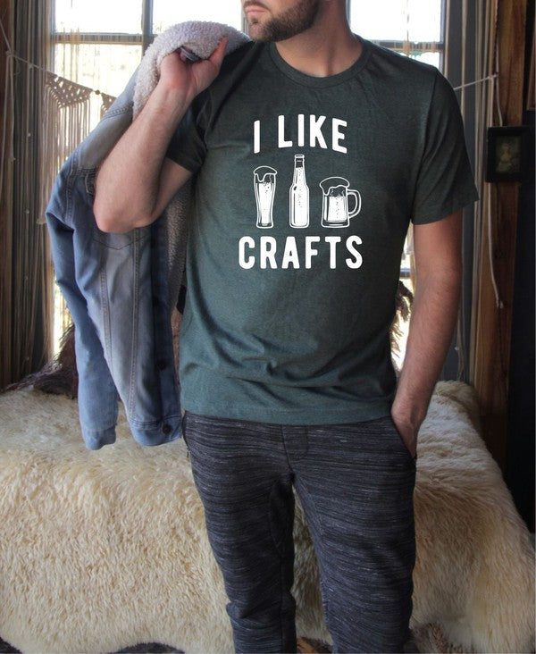 Camiseta con cuello redondo suave "I Like Crafts Beer"