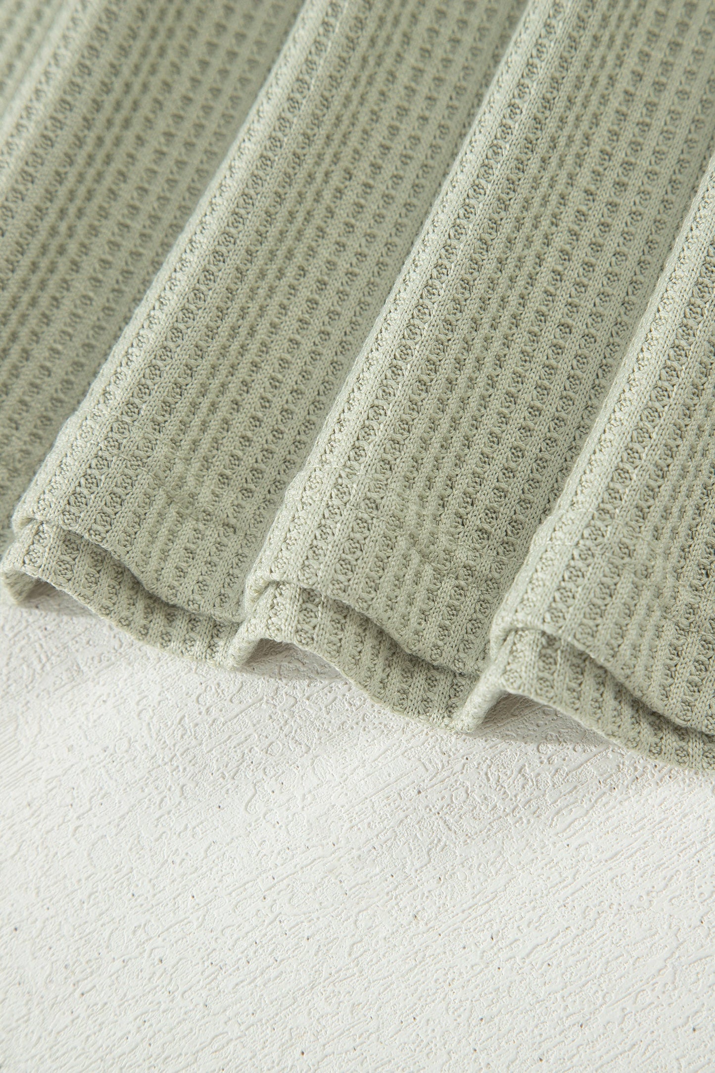 Carbon Grey Waffle Knit Seam Detail Color Block Patchwork Short Sleeve Top