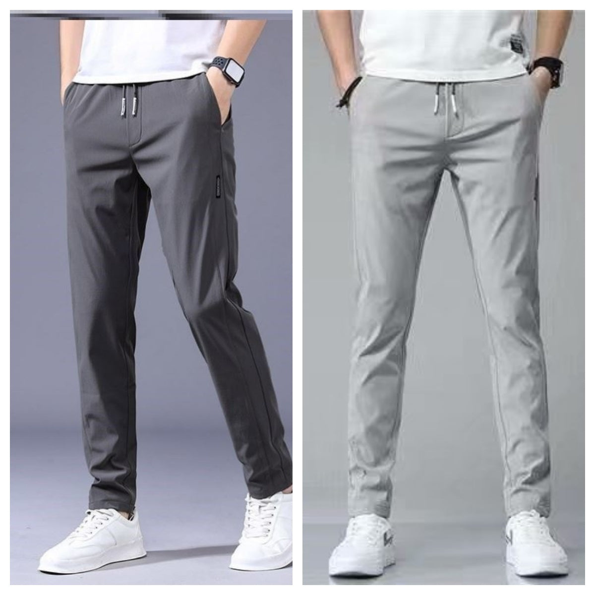Pantalones de chándal de hombre de pernera recta – Ligeros, informales, comodidad de inspiración coreana