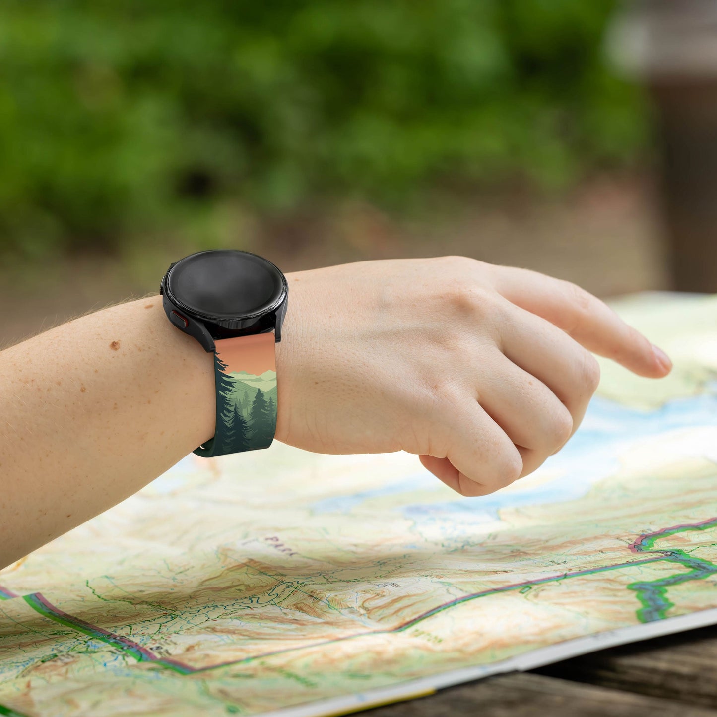 National Parks Redwood HD Watchband for Samsung, Garmin, Fossil, and More