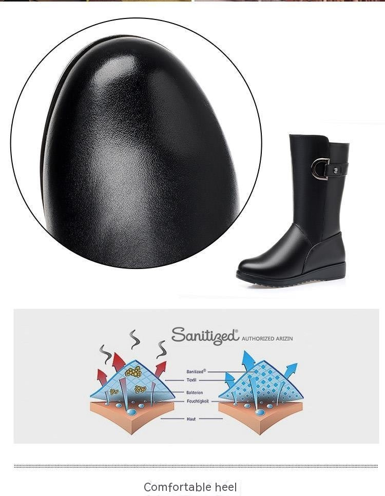Flat Non-slip Leather Boots