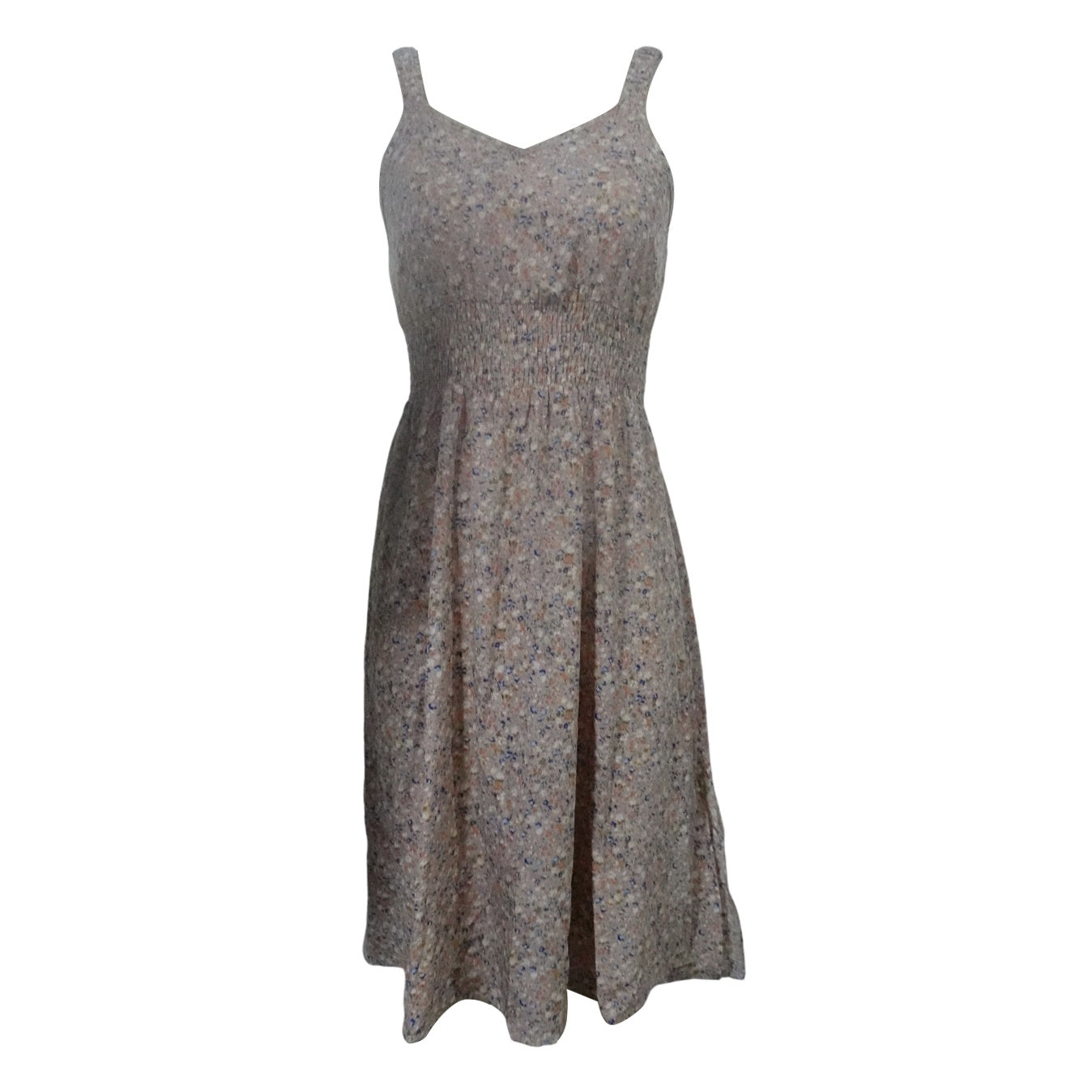 Vestido acampanado floral sin espalda para mujer
