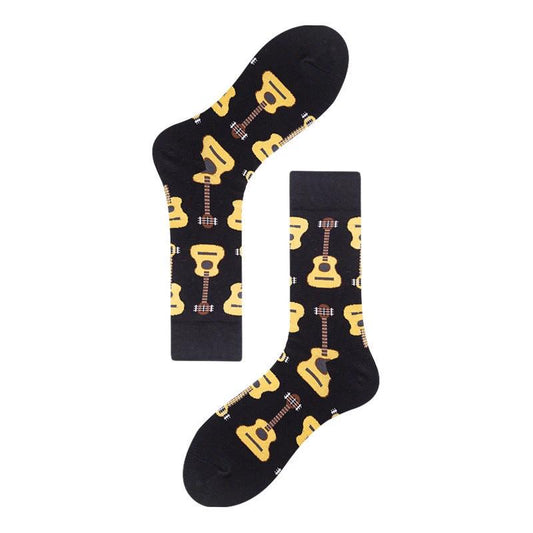 Men's Colorful Guitar Cotton Socks