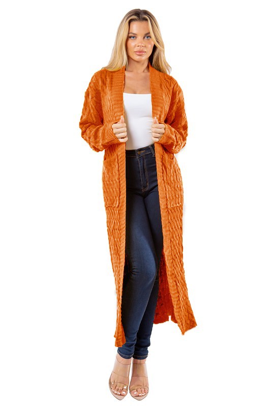 WOMEN FASHION LONG MAXI SWEATER CARDIGAN