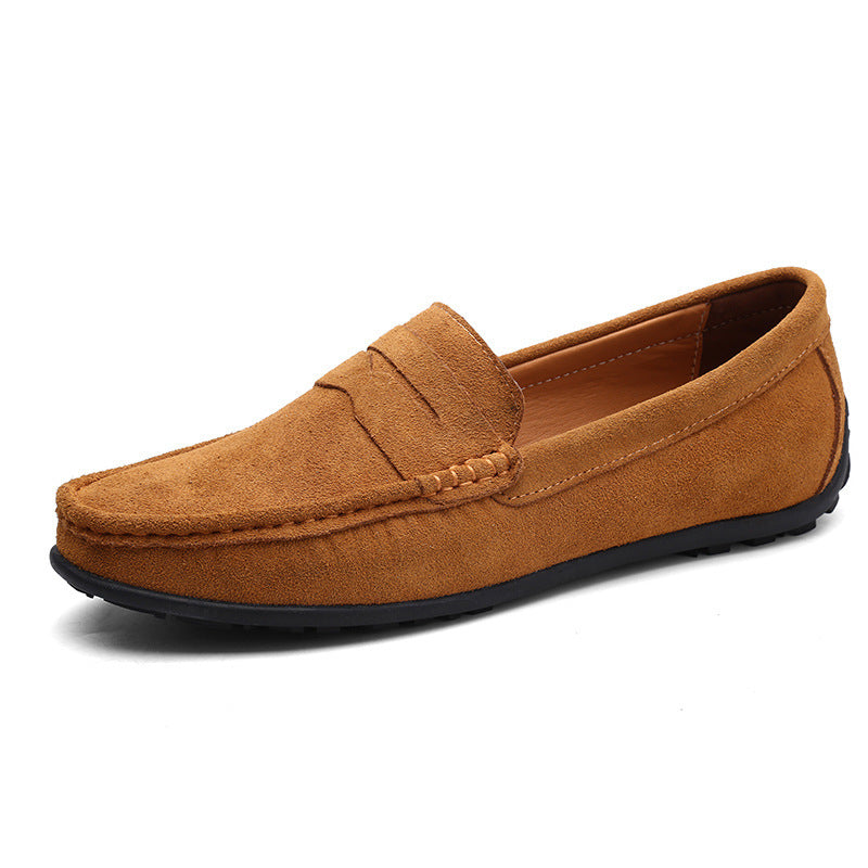 Men's Solid Color Suede Loafers
