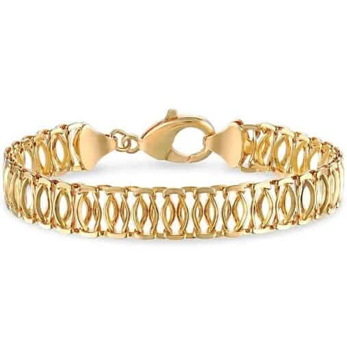 18K Gold Chunky Chain Anklet 10"