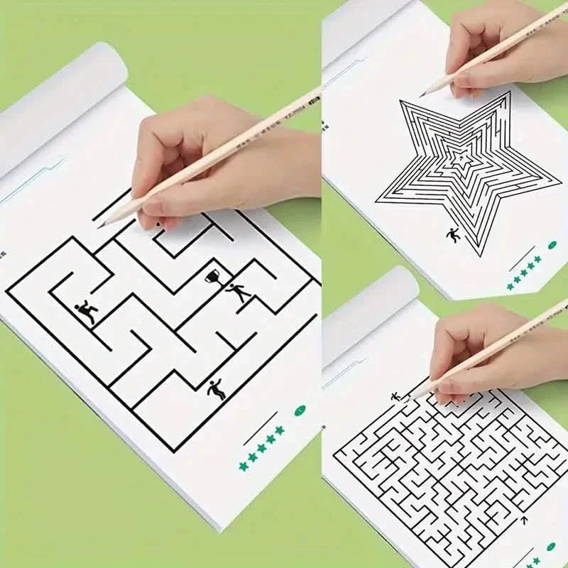 192 Patterns Concentration Maze Training Book