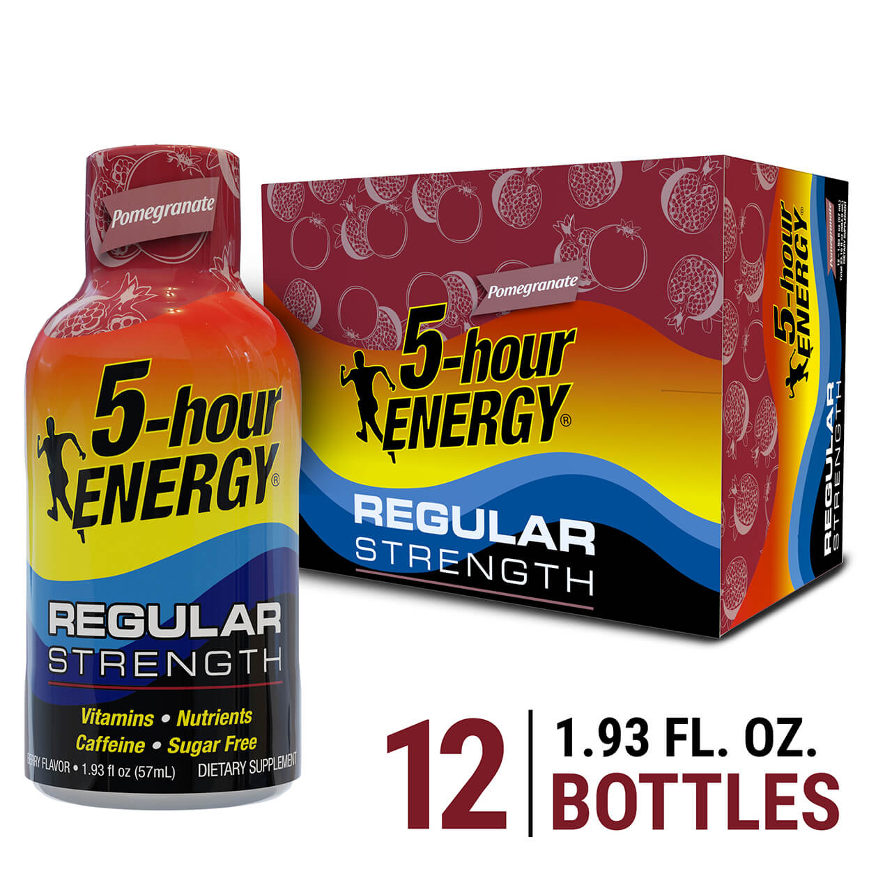 Bebidas energéticas 5-hour ENERGY de granada de fuerza regular