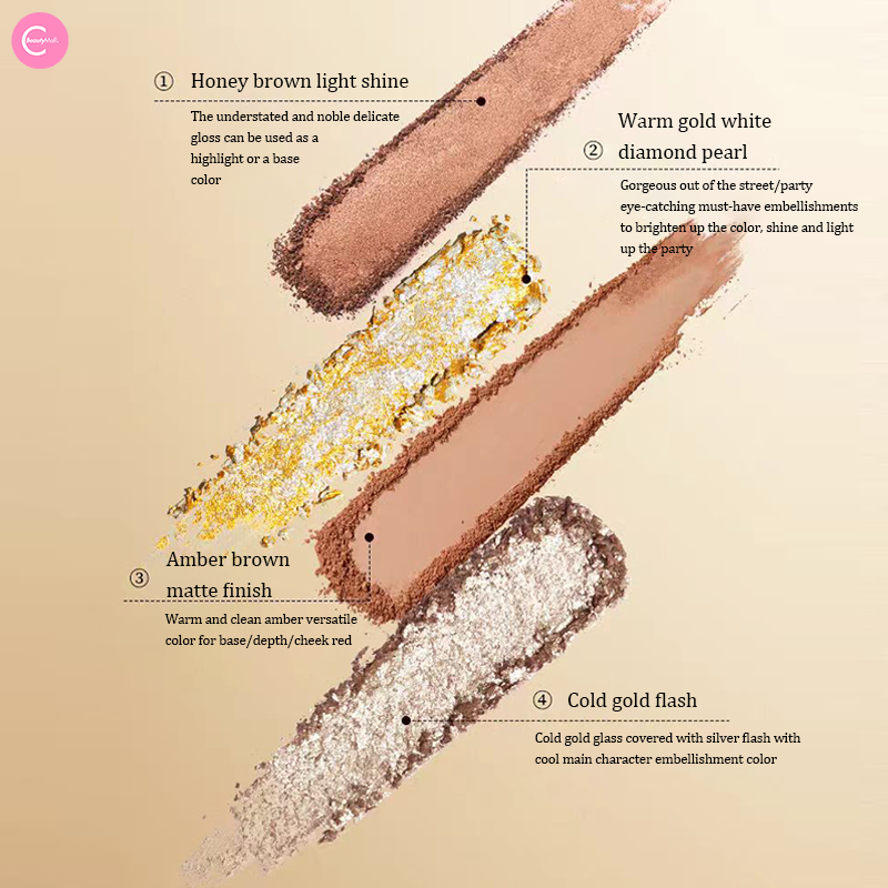 CHEERYEP (QIANYAN) 16-Color Natural Star Eye Shadow Palette - 11#Nature