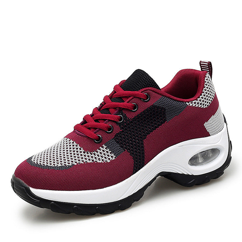 Mesh Slip On Air Cushion Shoes Women Comfortable Breathable Increased Sneakers