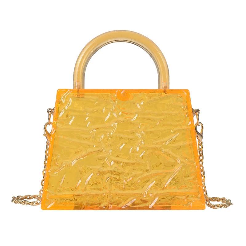 Super Mini Transparent Chain Small hand Bag Lipstick Bag Headphone Bag Women