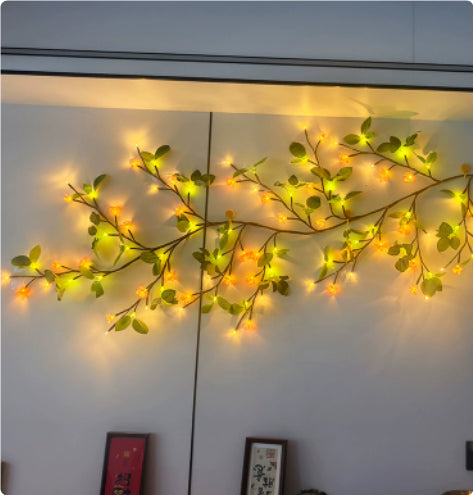 LED Rattan Lamp Christmas Indoor Wall Decoration Simulation Branch Light