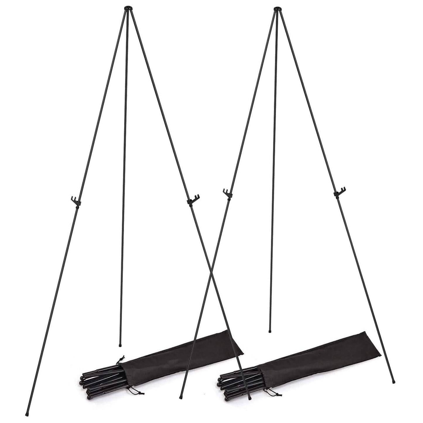 2-Pack: 61" Collapsible A Frame Tripod Easel Iron Alloy Drawing Stand