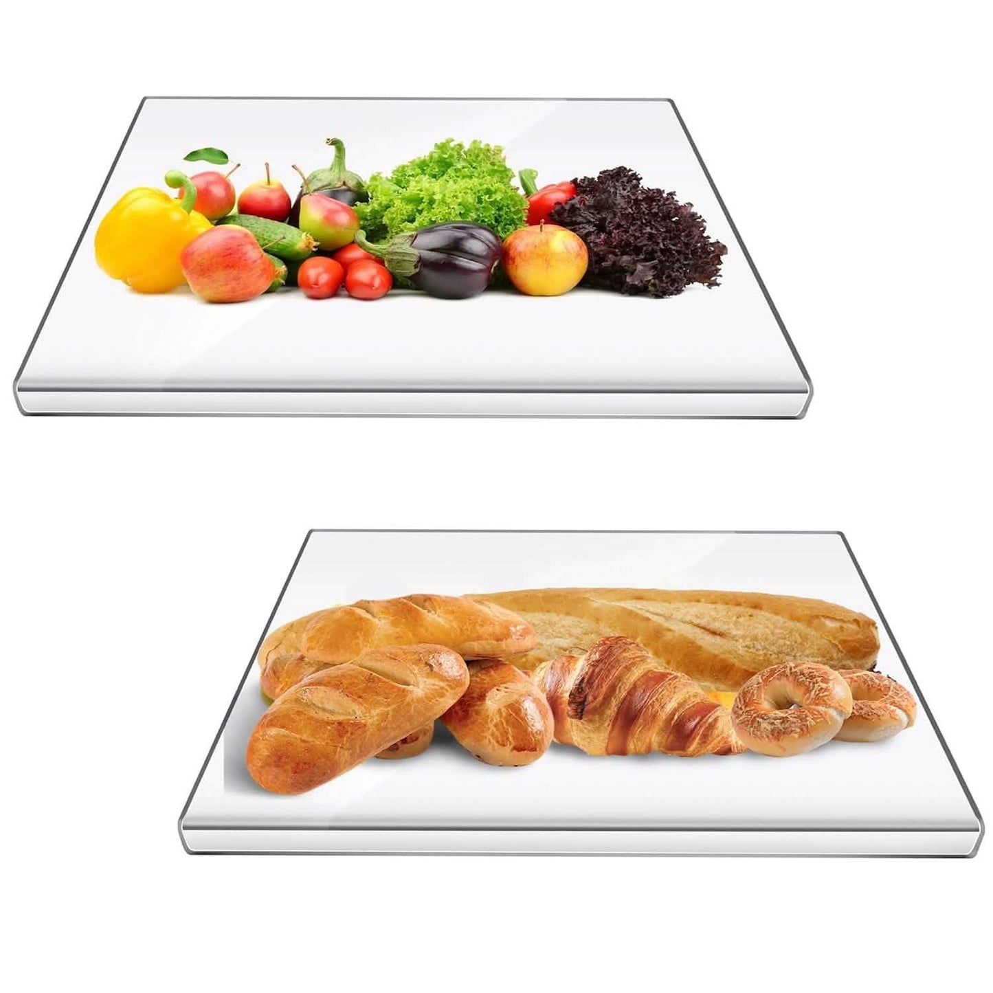 2-Pack: Non-Slip Transparent Countertop Cutting Board Kitchen Countertop Protector