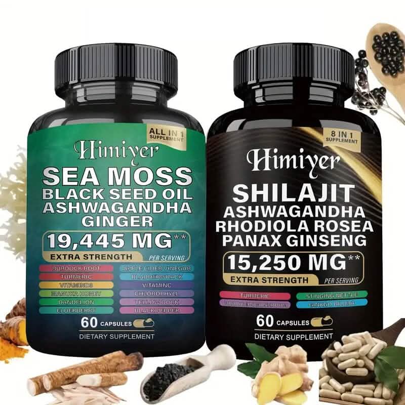 2-Pack: Shilajit + Sea Moss High Potency Vitality Combo
