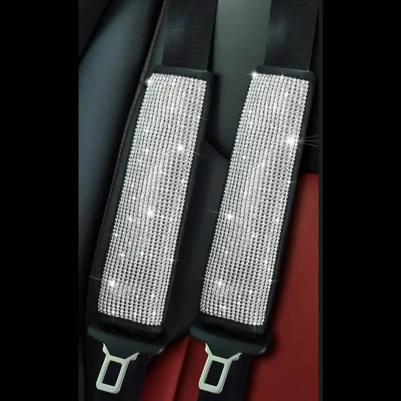 2-Pieces: Luxury Leather Seat Belt Protectors
